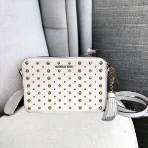 Michael Kors Medium studded crossbody leather bag